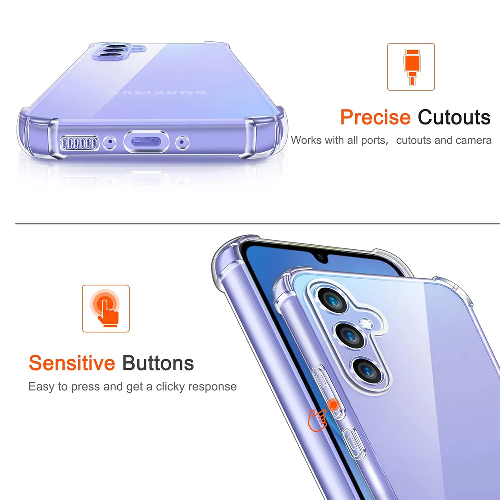 Case for Samsung Galaxy A16 5G A166 / A16 4G A165, Techsuit, Shockproof Clear, Transparent - Image 2