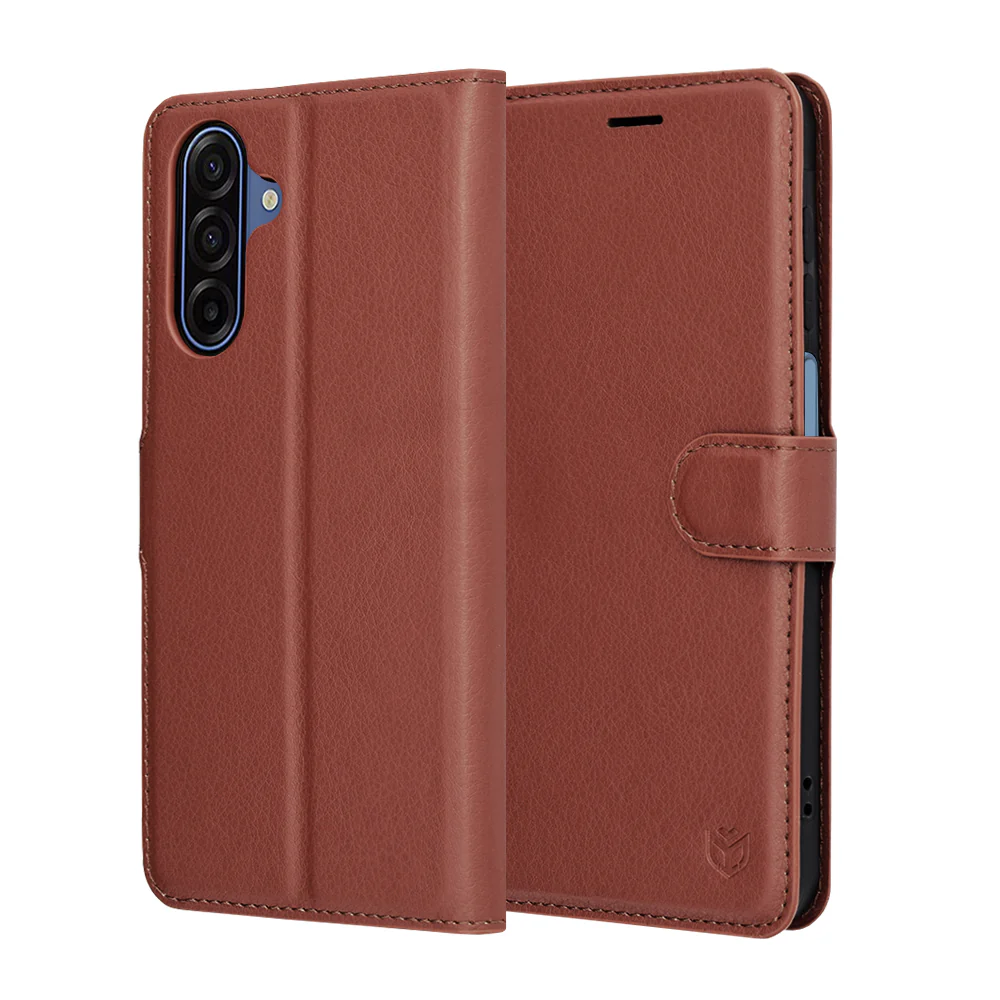 Case for Samsung Galaxy A17 4G / A17 5G, Techsuit, Leather Folio, Brown