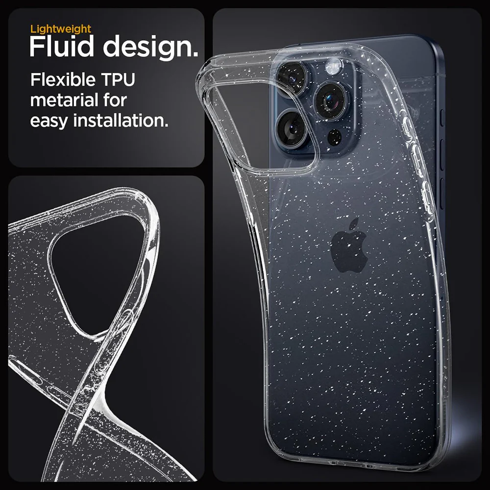 Case for Samsung Galaxy A17 5G, Techsuit, SparkleSkin, Transparent - Image 2