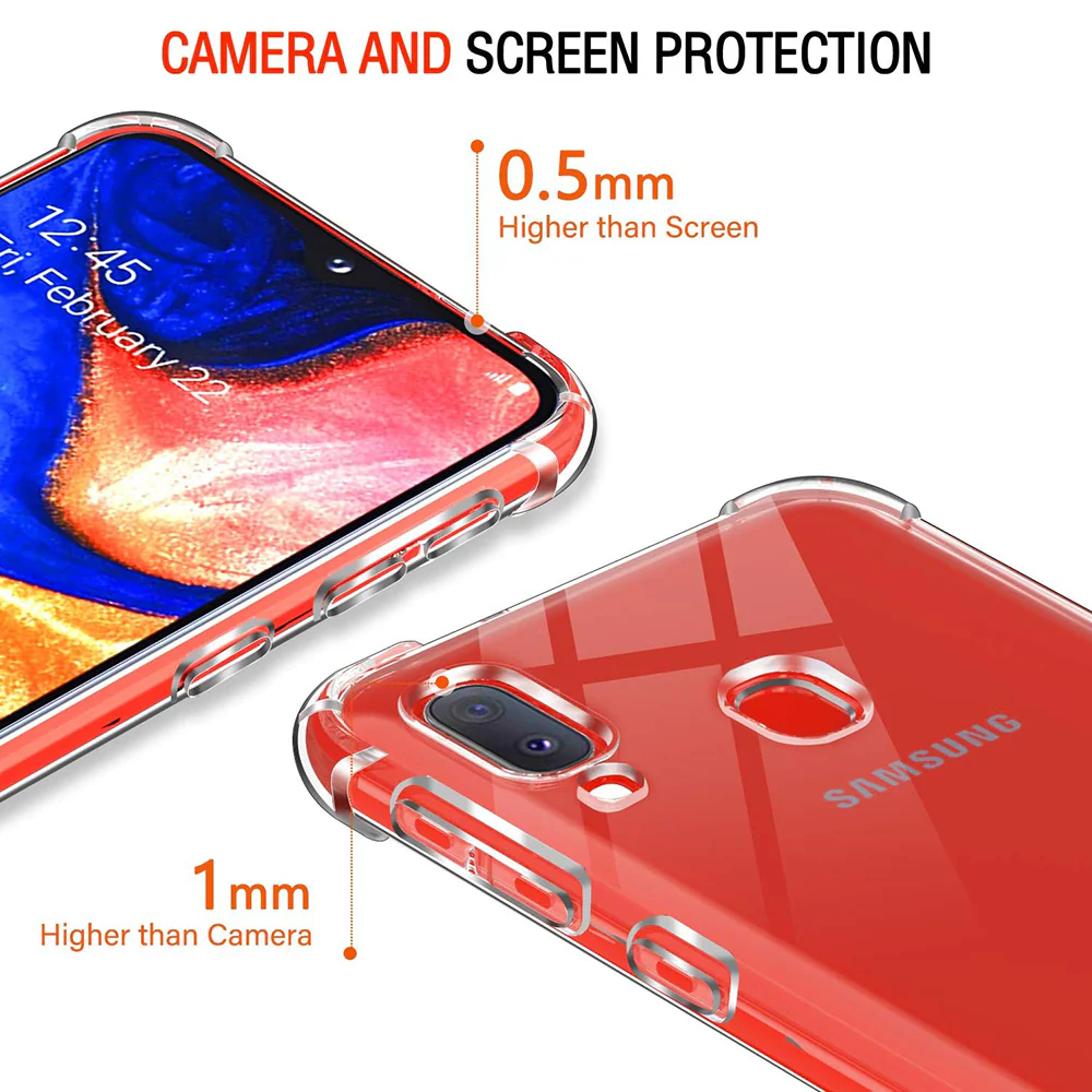 Case for Samsung Galaxy A20e A202, Techsuit, Shockproof Clear, Transparent - Image 6