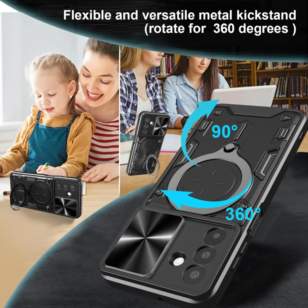 Case for Samsung Galaxy A26 A266, Techsuit, CamGuard Pro, Black - Image 3