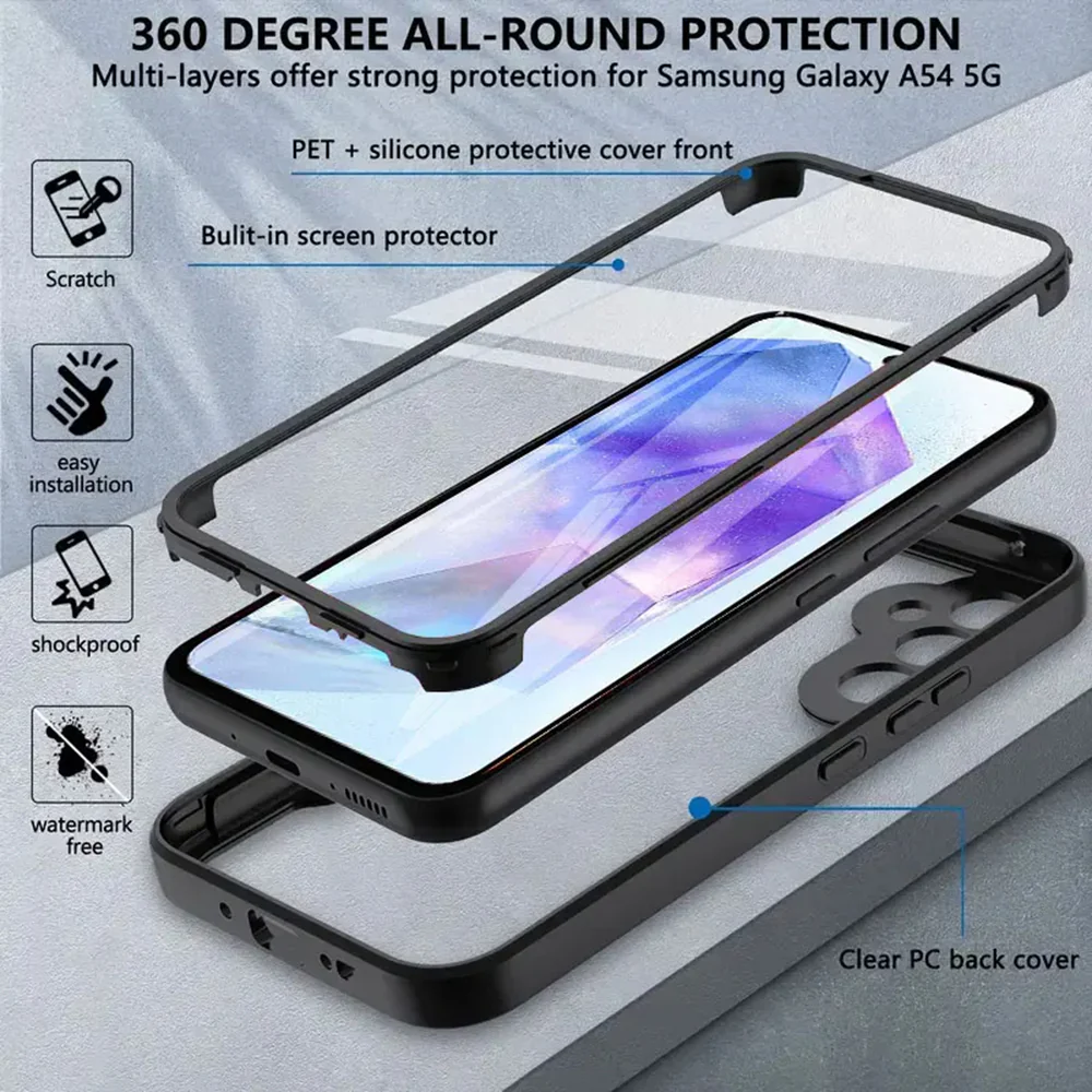 Case for Samsung Galaxy A35 5G A356, Techsuit, ColorVerse 360, Blue - Image 5