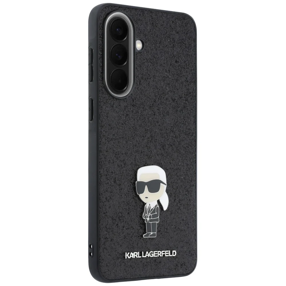 Case for Samsung Galaxy A37 5G, Karl Lagerfeld, Glitter Fixed Ikonik Karl, Black - Image 2