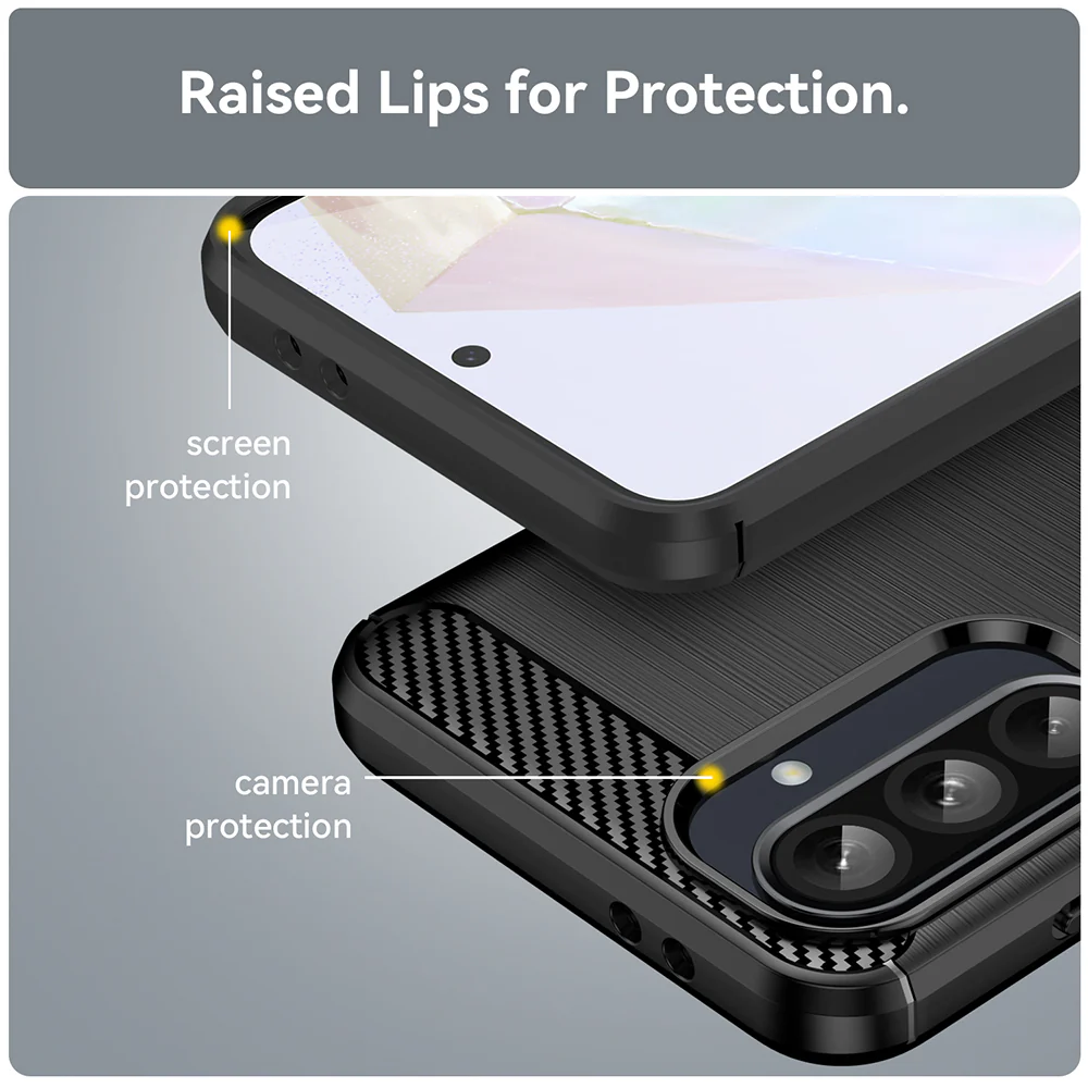 Case for Samsung Galaxy A37 5G, Techsuit, Carbon, Black - Image 2