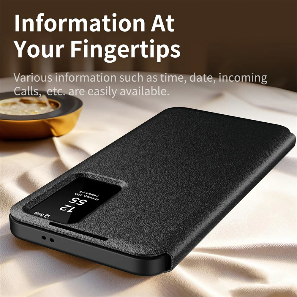 Case for Samsung Galaxy A37 5G, Techsuit, SmartView, Black - Image 4