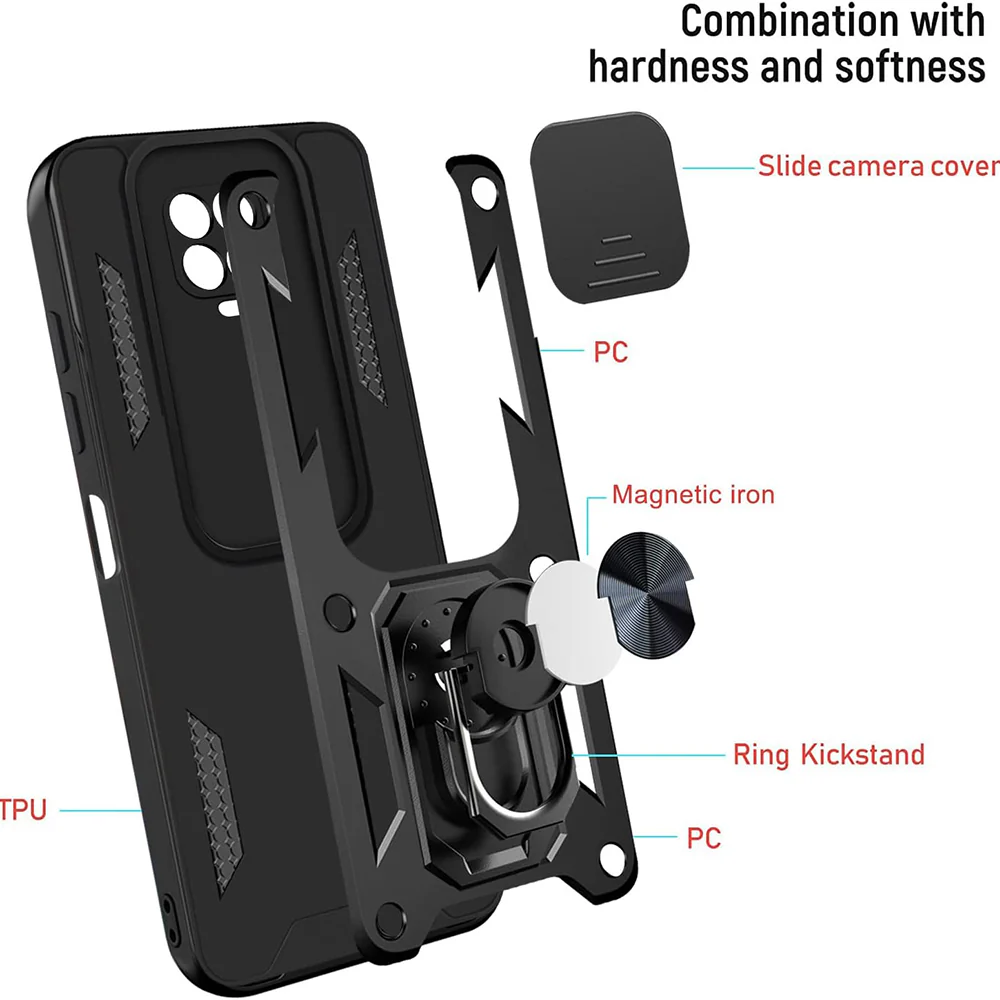 Case for Samsung Galaxy A50s A507 / A30s A307 / A50 A505, Techsuit, CamShield, Black - Image 2