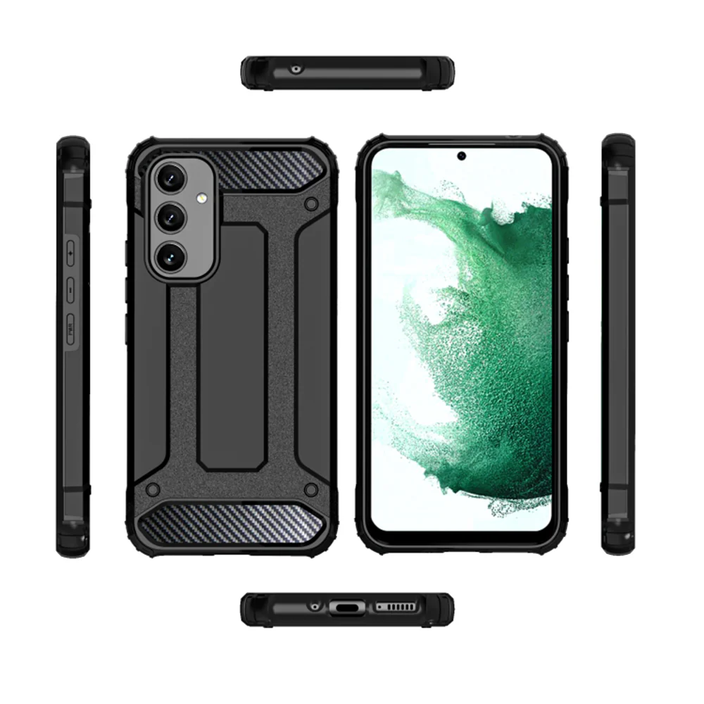 Case for Samsung Galaxy A54 A546, Techsuit, Hybrid Armor, Black - Image 2