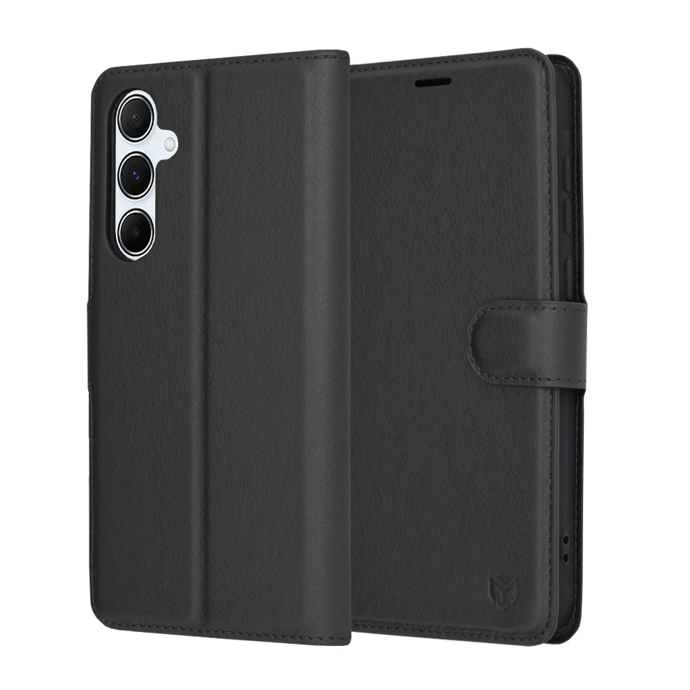 Case for Samsung Galaxy A55 5G A556, Techsuit, Leather Folio, Black