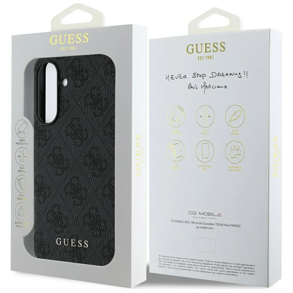 Case for Samsung Galaxy A56 A566, Guess, 4G Charm, Black - Image 6