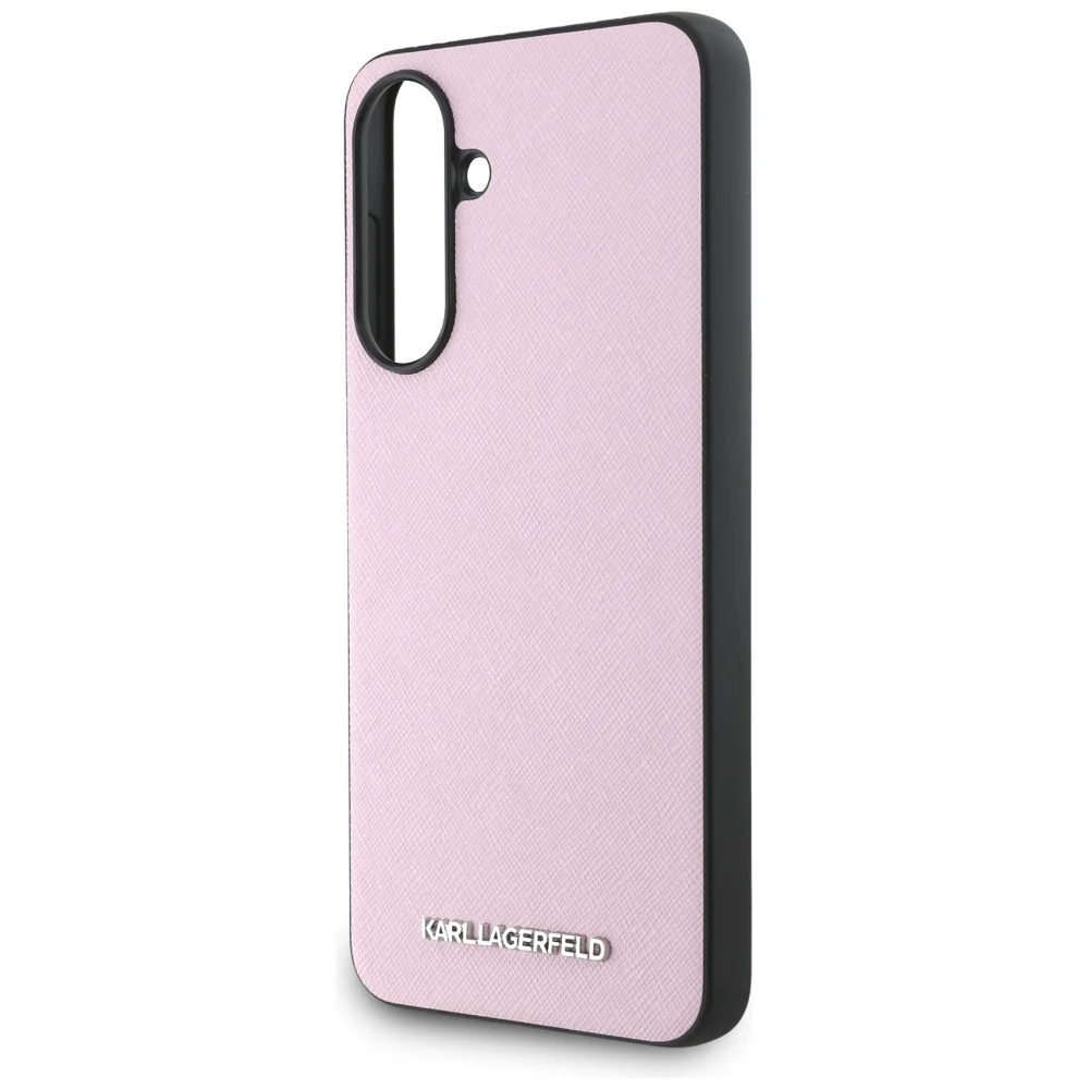 Case for Samsung Galaxy A56 A566, Karl Lagerfeld, Saffiano Metal Logo, Pink - Image 6