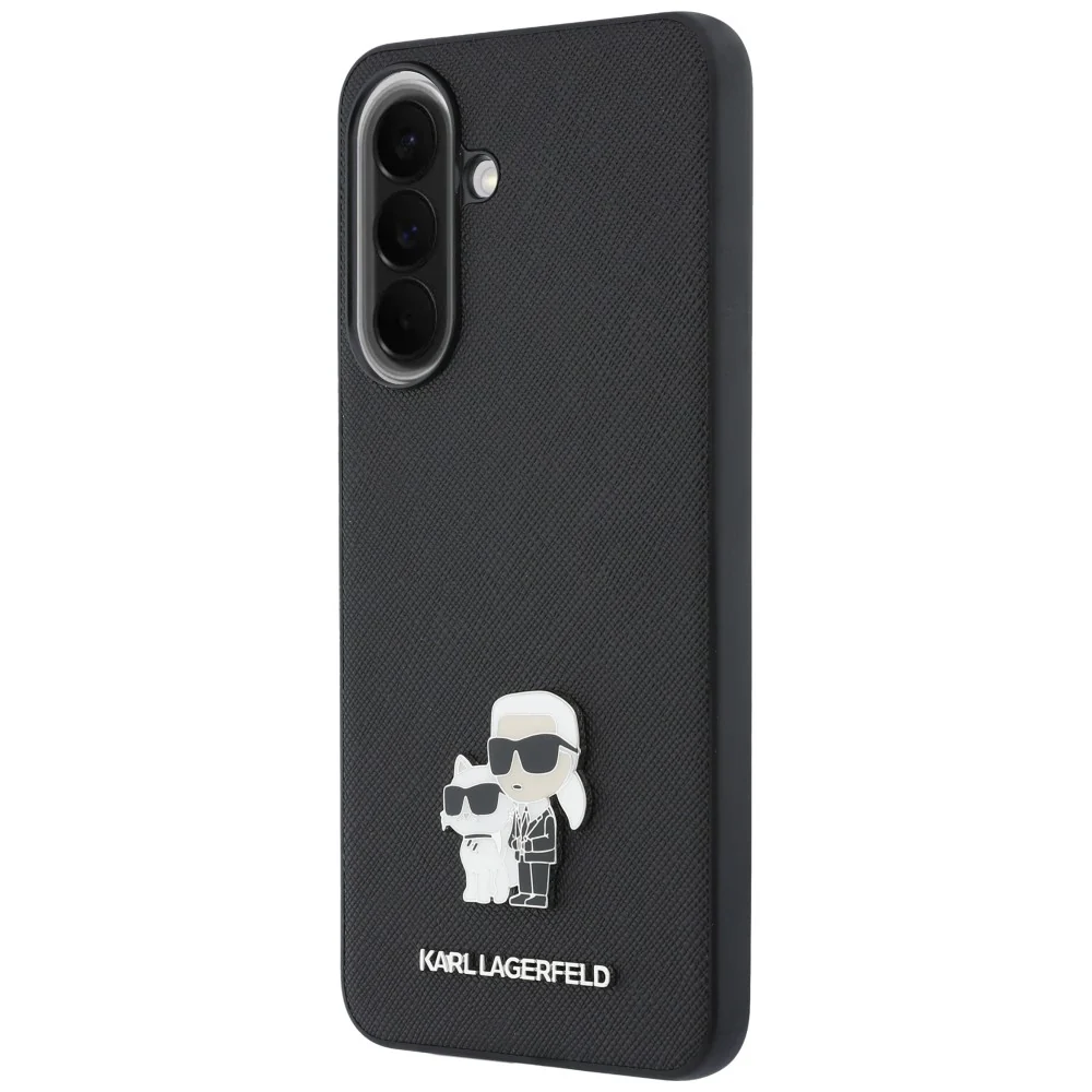 Case for Samsung Galaxy A57 5G, Karl Lagerfeld, Saffiano Karl & Choupette Metal, Black - Image 4