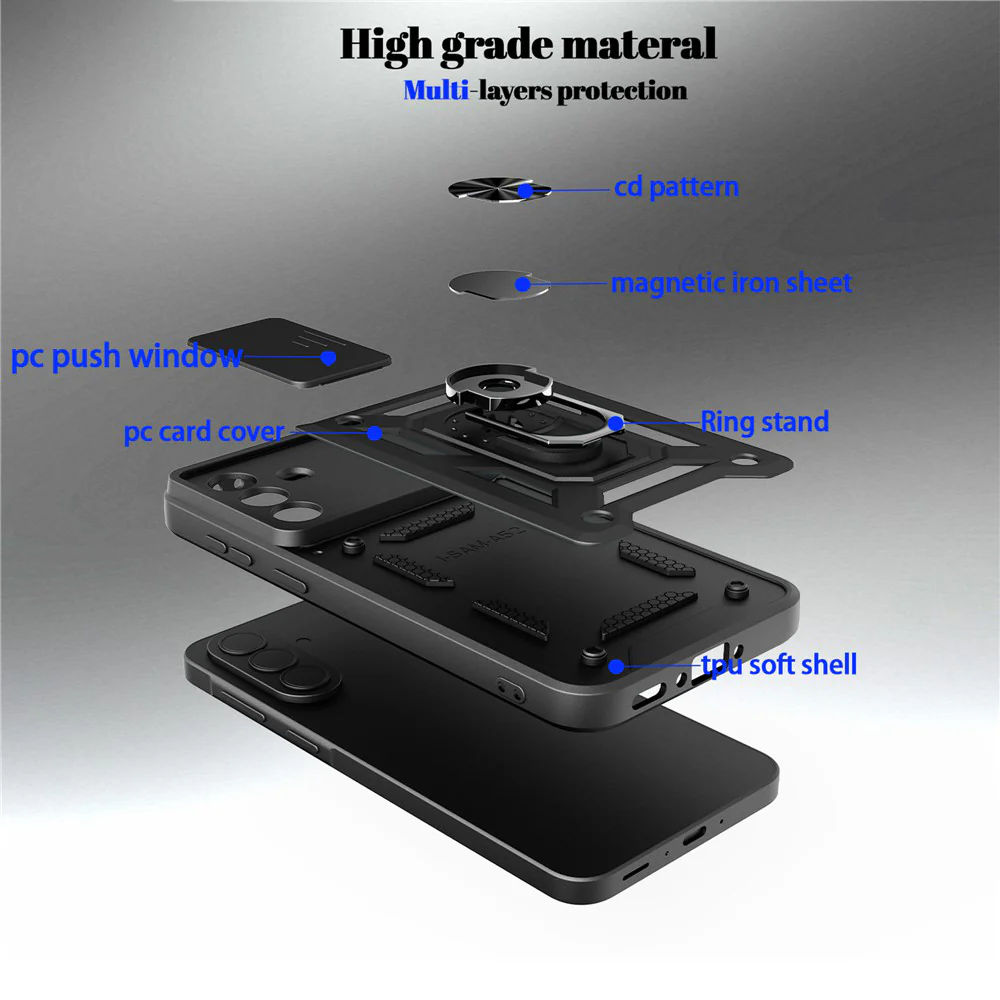 Case for Samsung Galaxy A57 5G, Techsuit, CamShield, Black - Image 4