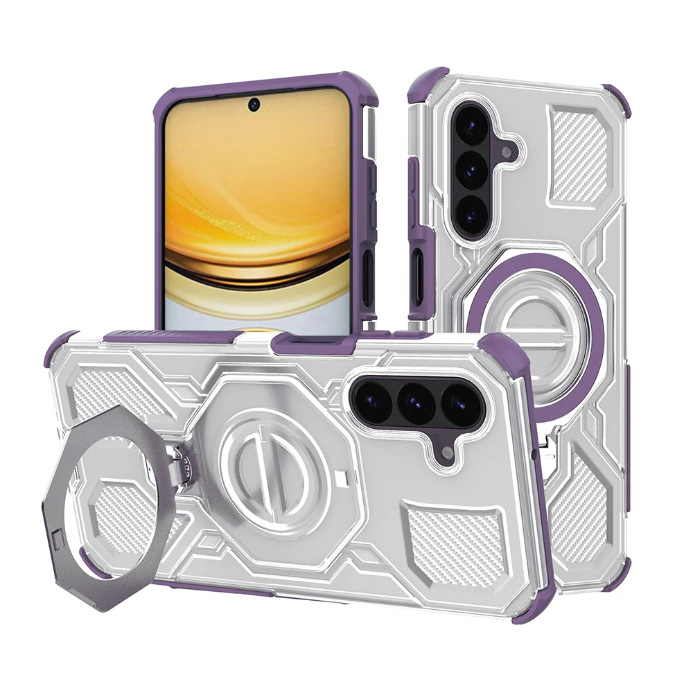 Case for Samsung Galaxy A57 5G, Techsuit, Carbon Shield Pro, Purple
