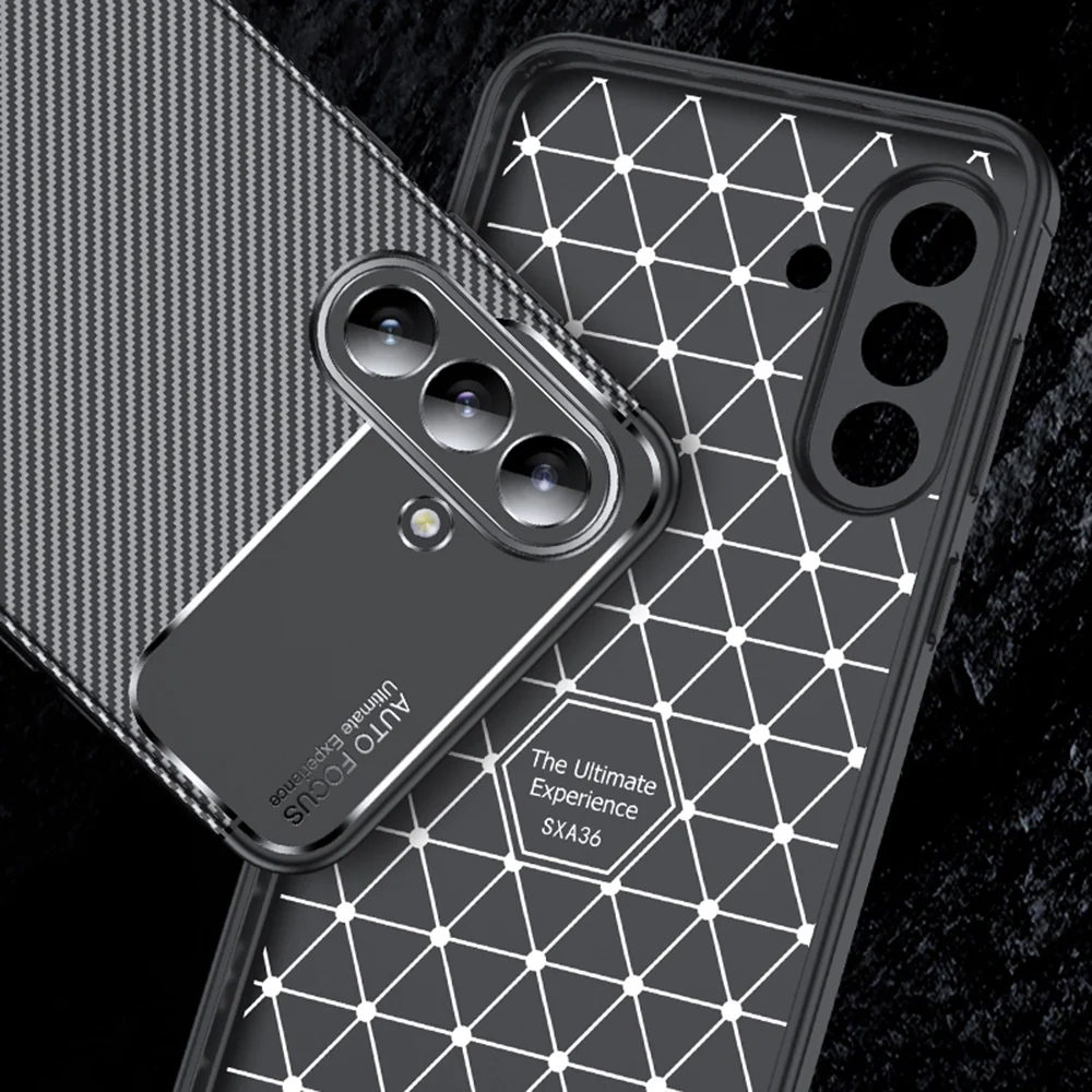 Case for Samsung Galaxy A57 5G, Techsuit, CarbonFiber, Black - Image 3