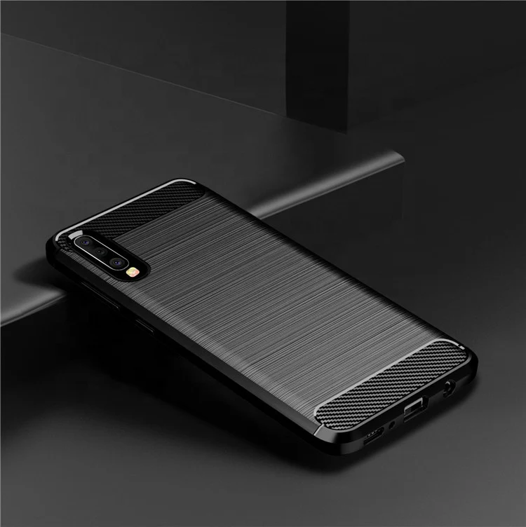 Case for Samsung Galaxy A70s A707 / A70 A705, Techsuit, Carbon, Black - Image 2