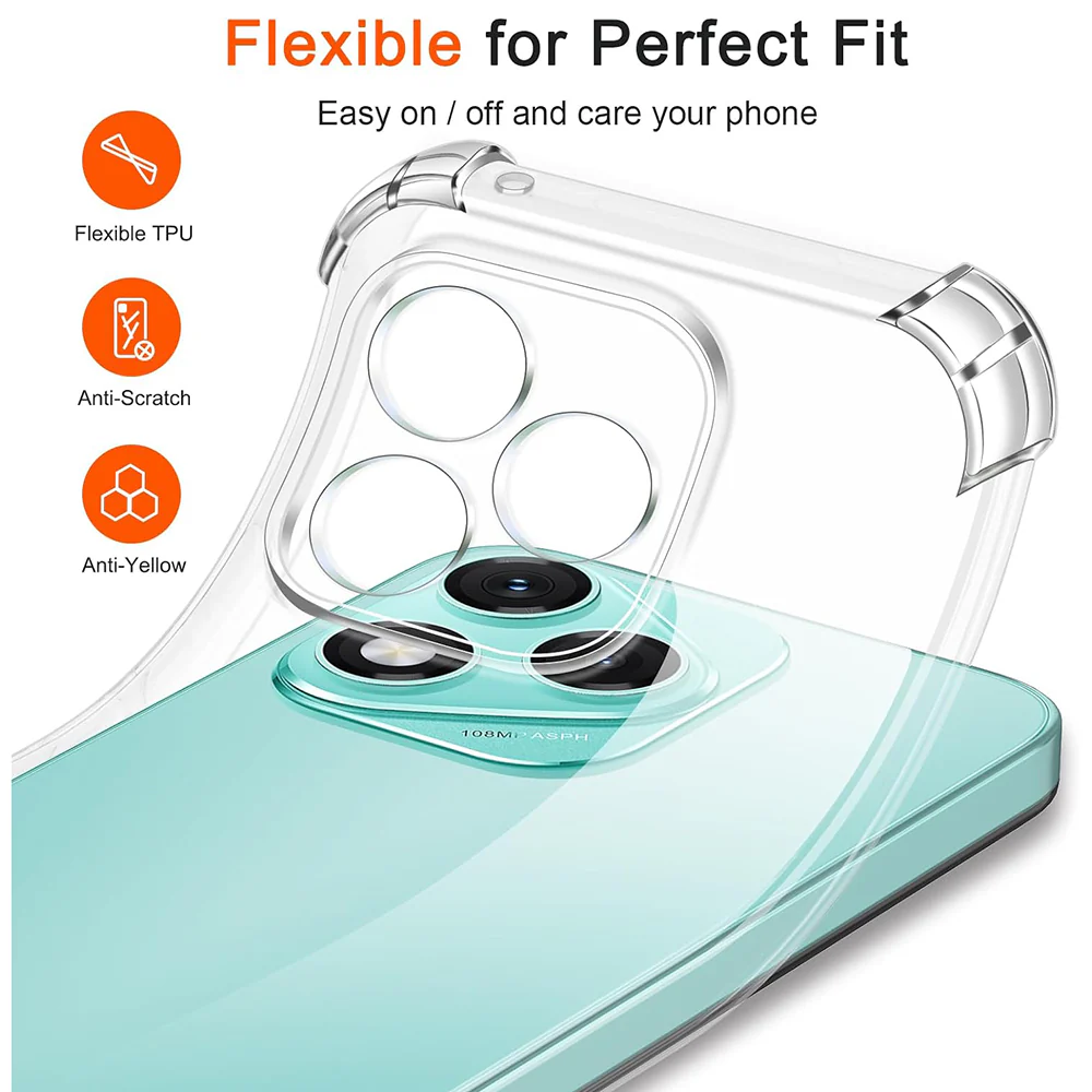 Case for Samsung Galaxy M56 M566, Techsuit, Shockproof Clear, Transparent - Image 2