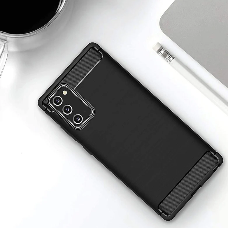 Case for Samsung Galaxy Note 20 5G N981 / Note 20 N980, Techsuit, Carbon, Black - Image 4