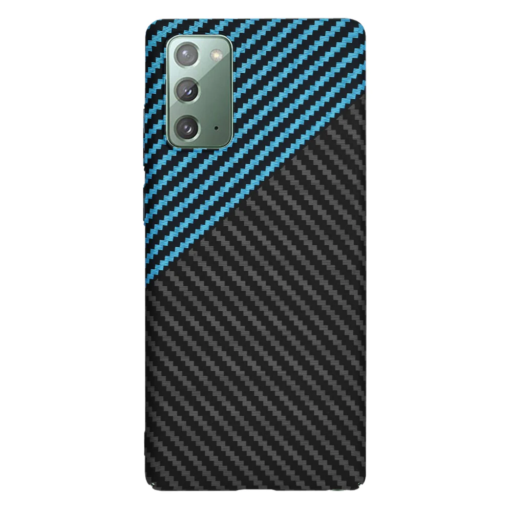 Case for Samsung Galaxy Note 20 5G N981 / Note 20 N980, Techsuit, Carbonite FiberShell, Black Blue - Image 3