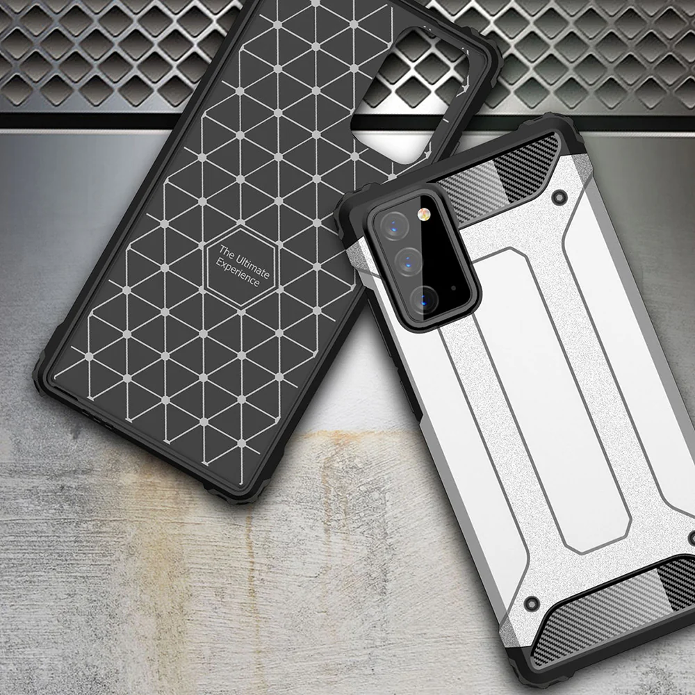 Case for Samsung Galaxy Note 20 5G N981 / Note 20 N980, Techsuit, Hybrid Armor, Black - Image 3