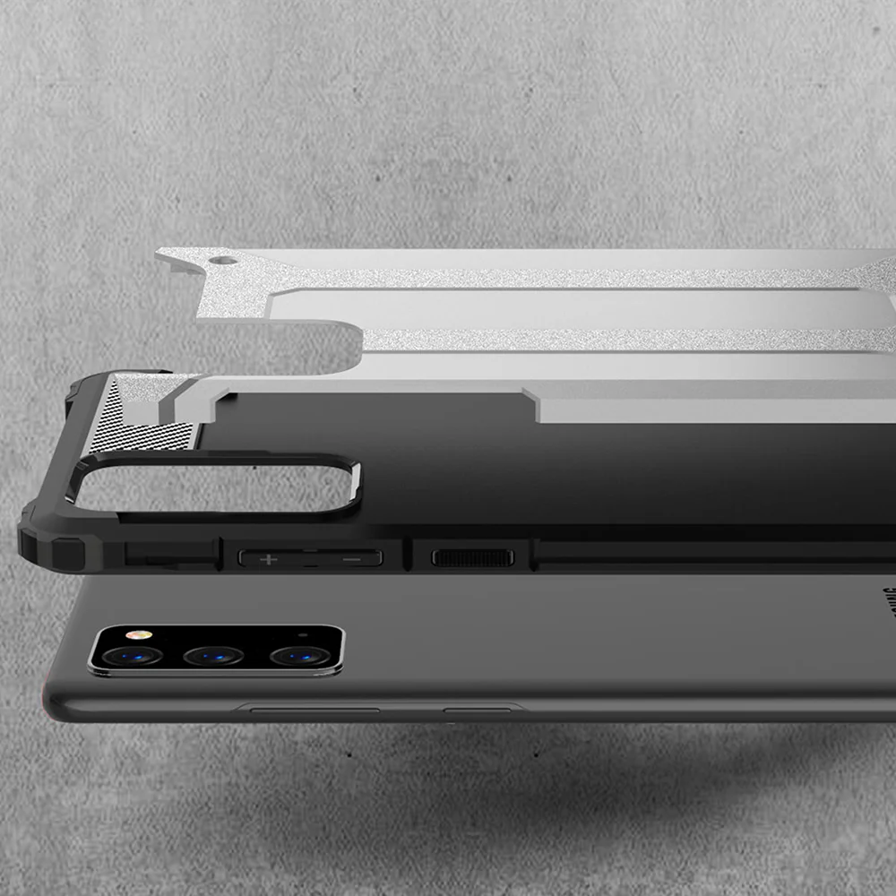 Case for Samsung Galaxy Note 20 5G N981 / Note 20 N980, Techsuit, Hybrid Armor, Black - Image 4