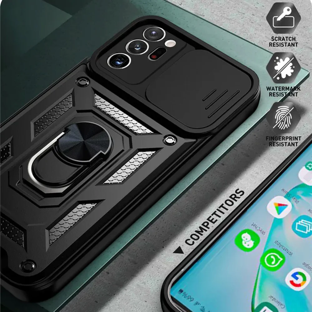 Case for Samsung Galaxy Note 20 Ultra 5G N986 / Note 20 Ultra N985, Techsuit, CamShield, Black - Image 4