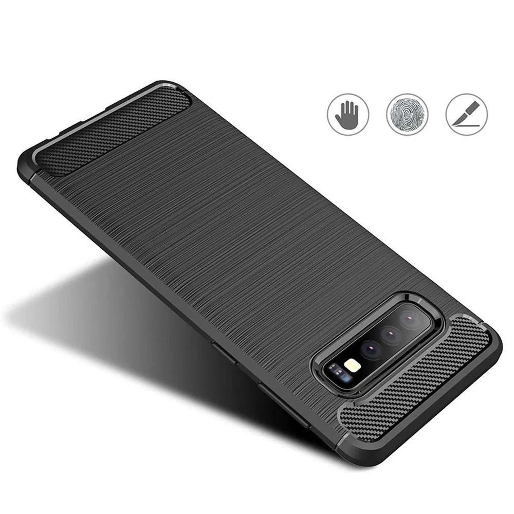 Case for Samsung Galaxy S10 G973, Techsuit, Carbon, Black - Image 5