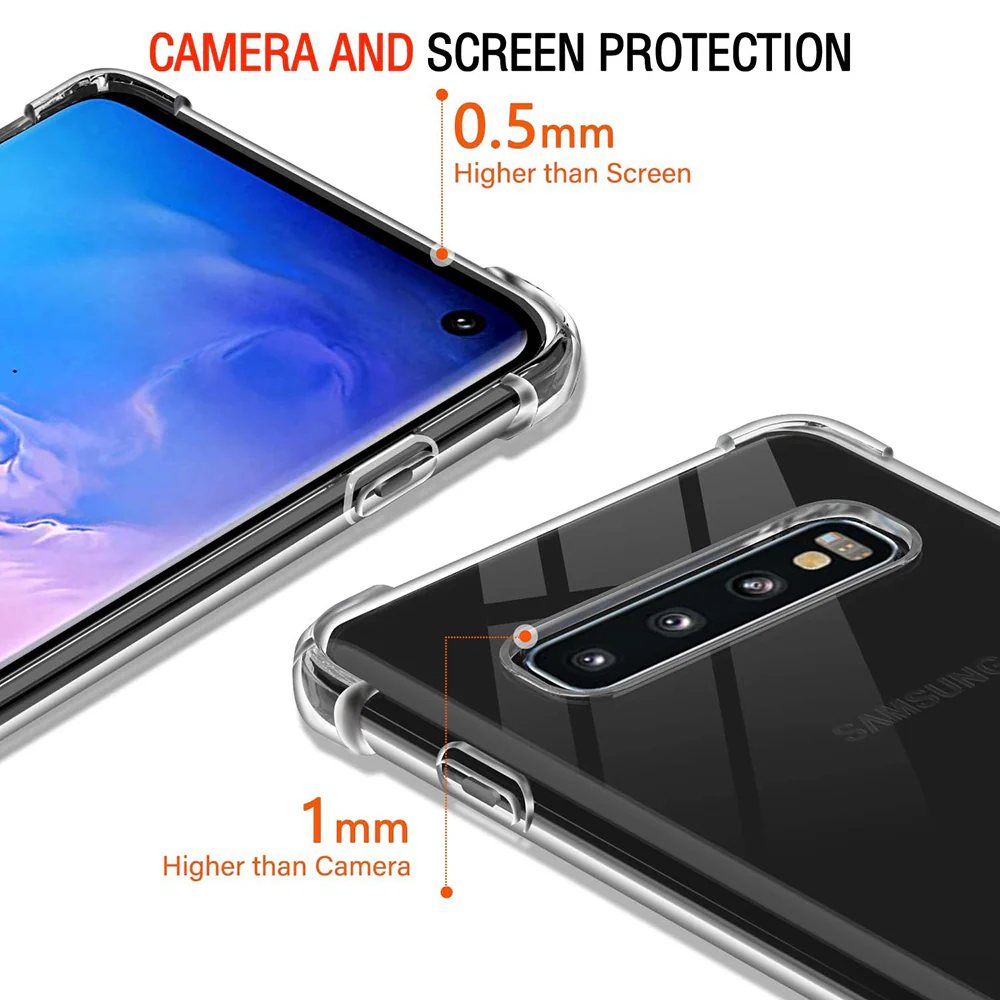 Case for Samsung Galaxy S10 G973, Techsuit, Shockproof Clear, Transparent - Image 3