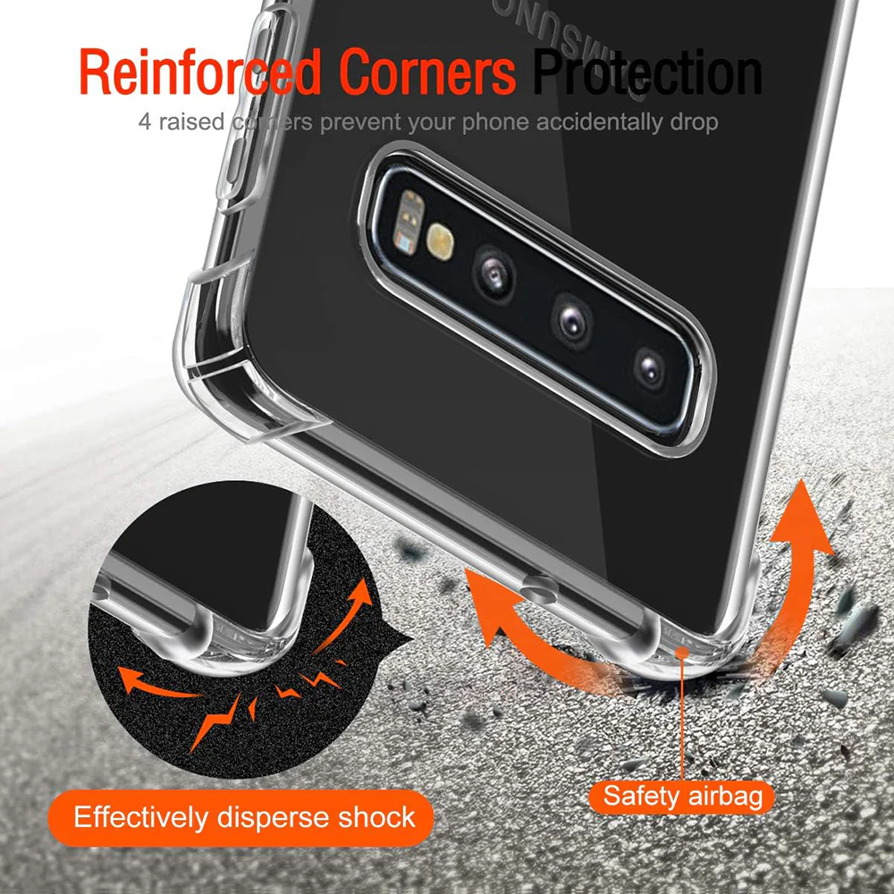 Case for Samsung Galaxy S10 G973, Techsuit, Shockproof Clear, Transparent - Image 4
