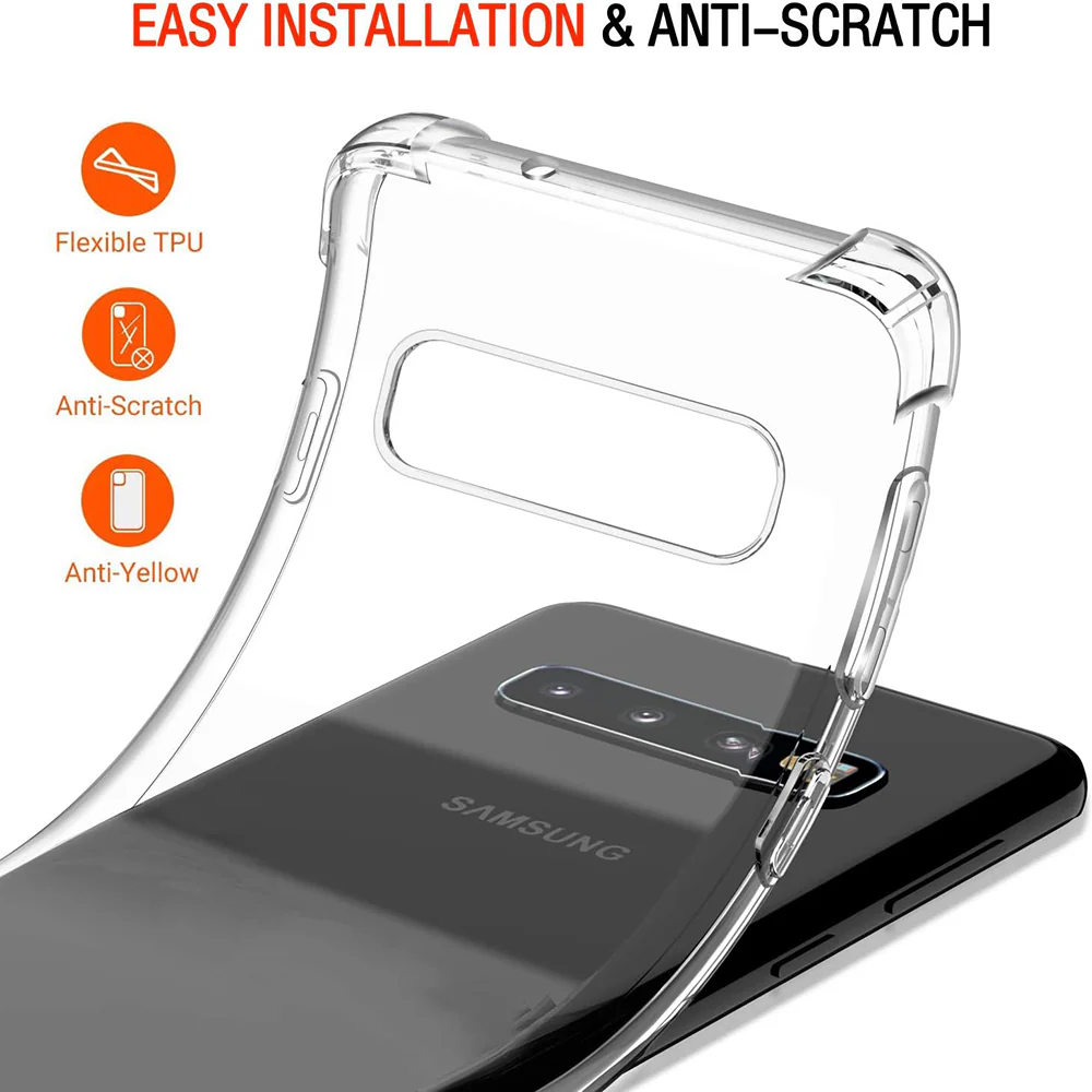 Case for Samsung Galaxy S10 G973, Techsuit, Shockproof Clear, Transparent - Image 5