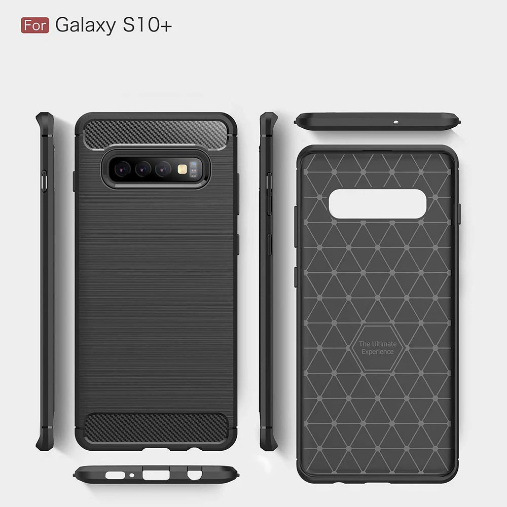 Case for Samsung Galaxy S10+ G975, Techsuit, Carbon, Black - Image 6