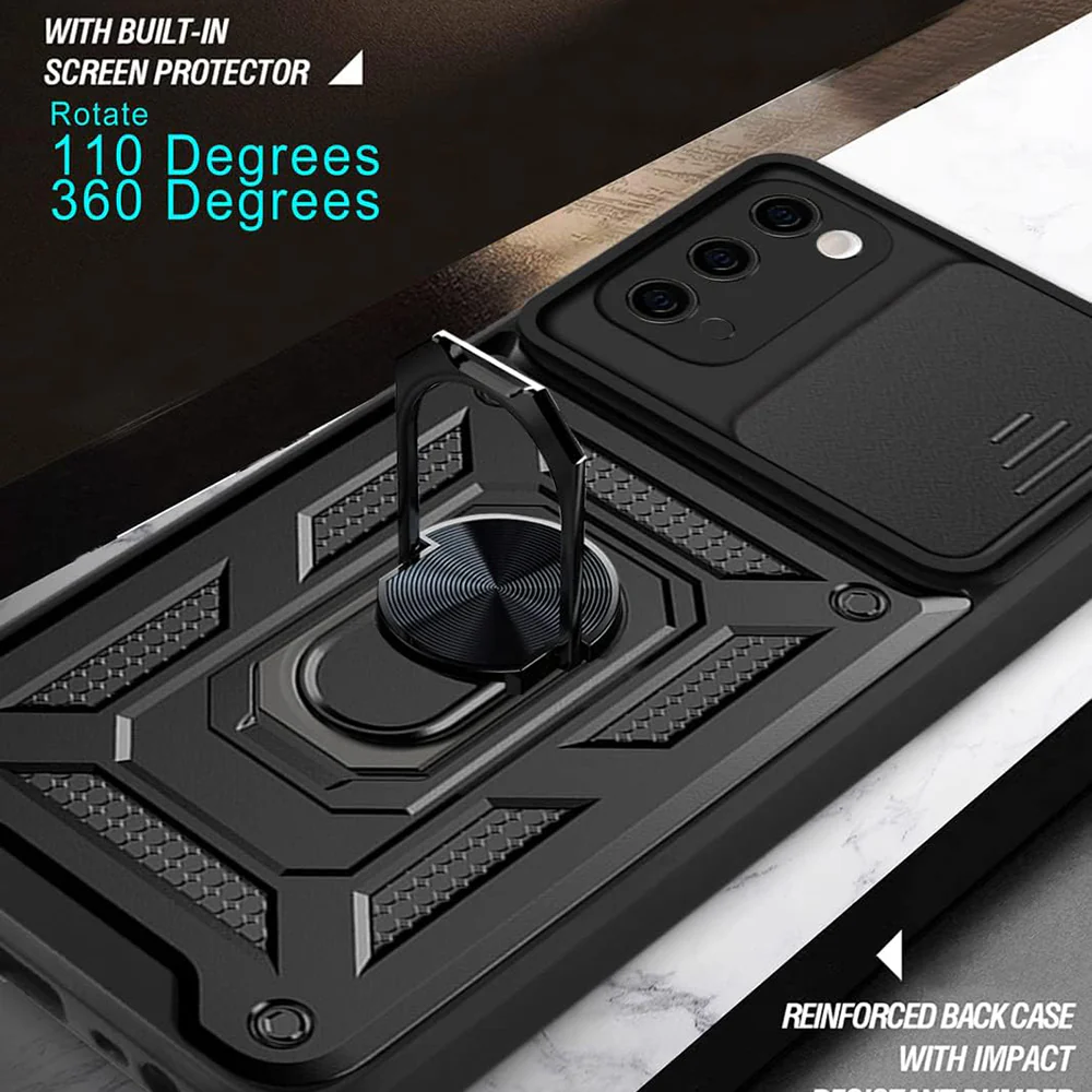 Case for Samsung Galaxy S20 5G G981 / S20 G980, Techsuit, CamShield, Black - Image 2
