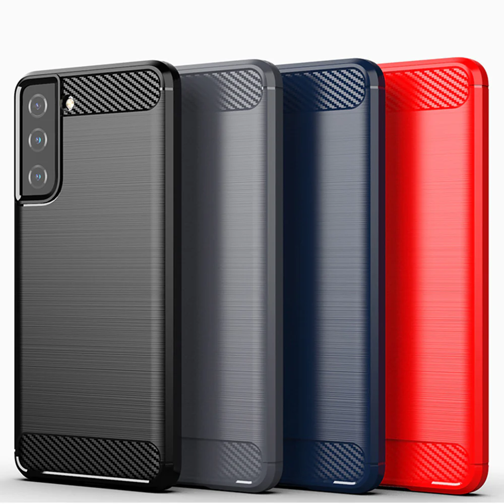 Case for Samsung Galaxy S21 5G G991, Techsuit, Carbon, Black - Image 5