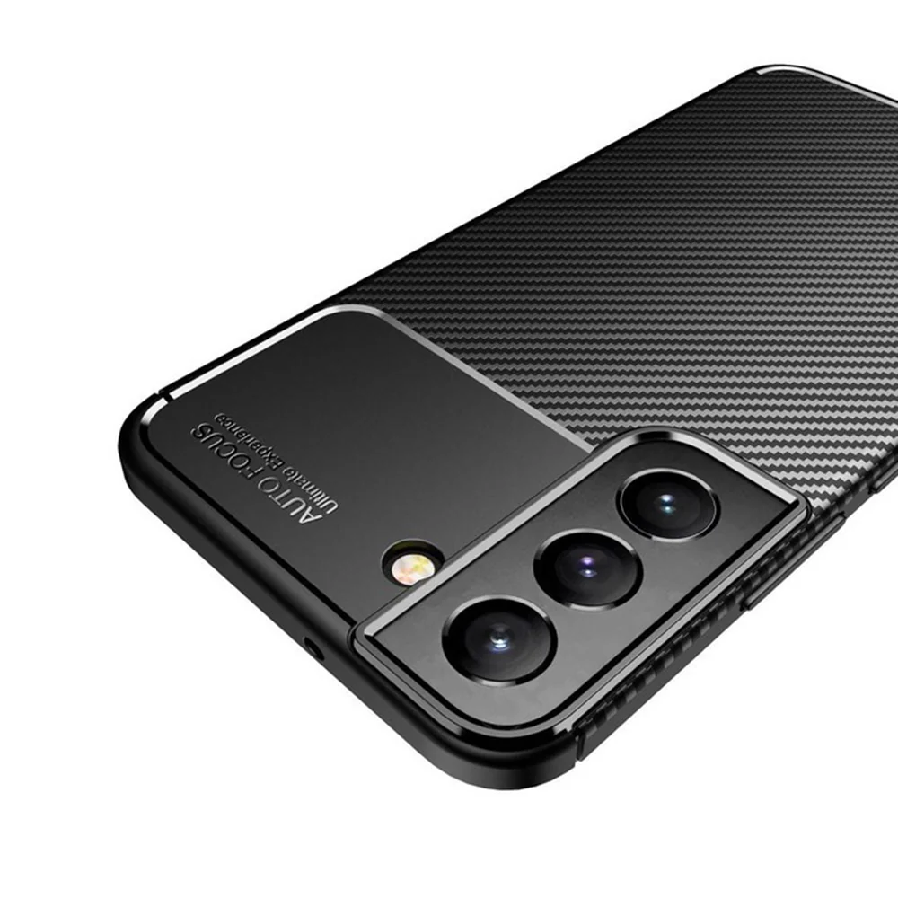 Case for Samsung Galaxy S21 5G G991, Techsuit, CarbonFiber, Black - Image 3