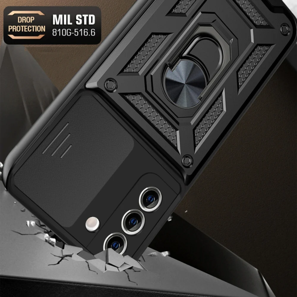 Case for Samsung Galaxy S21+ 5G G996, Techsuit, CamShield, Black - Image 2