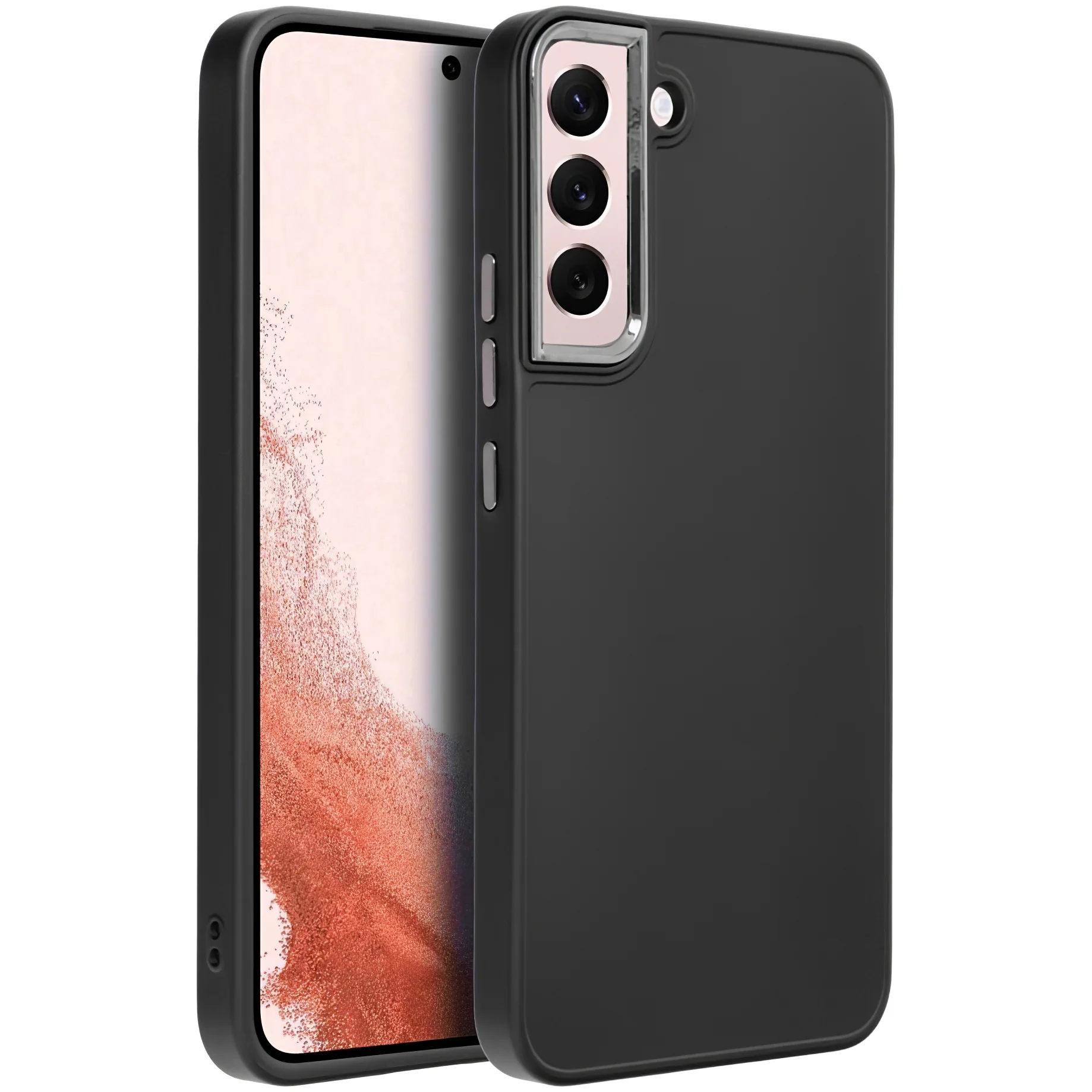 Case for Samsung Galaxy S22 5G S901, OEM, Frame, Black - Image 2