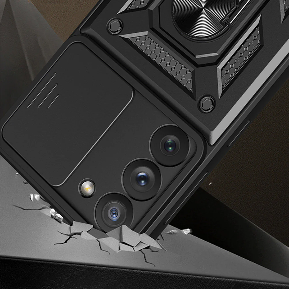 Case for Samsung Galaxy S22 5G S901, Techsuit, CamShield, Black - Image 6