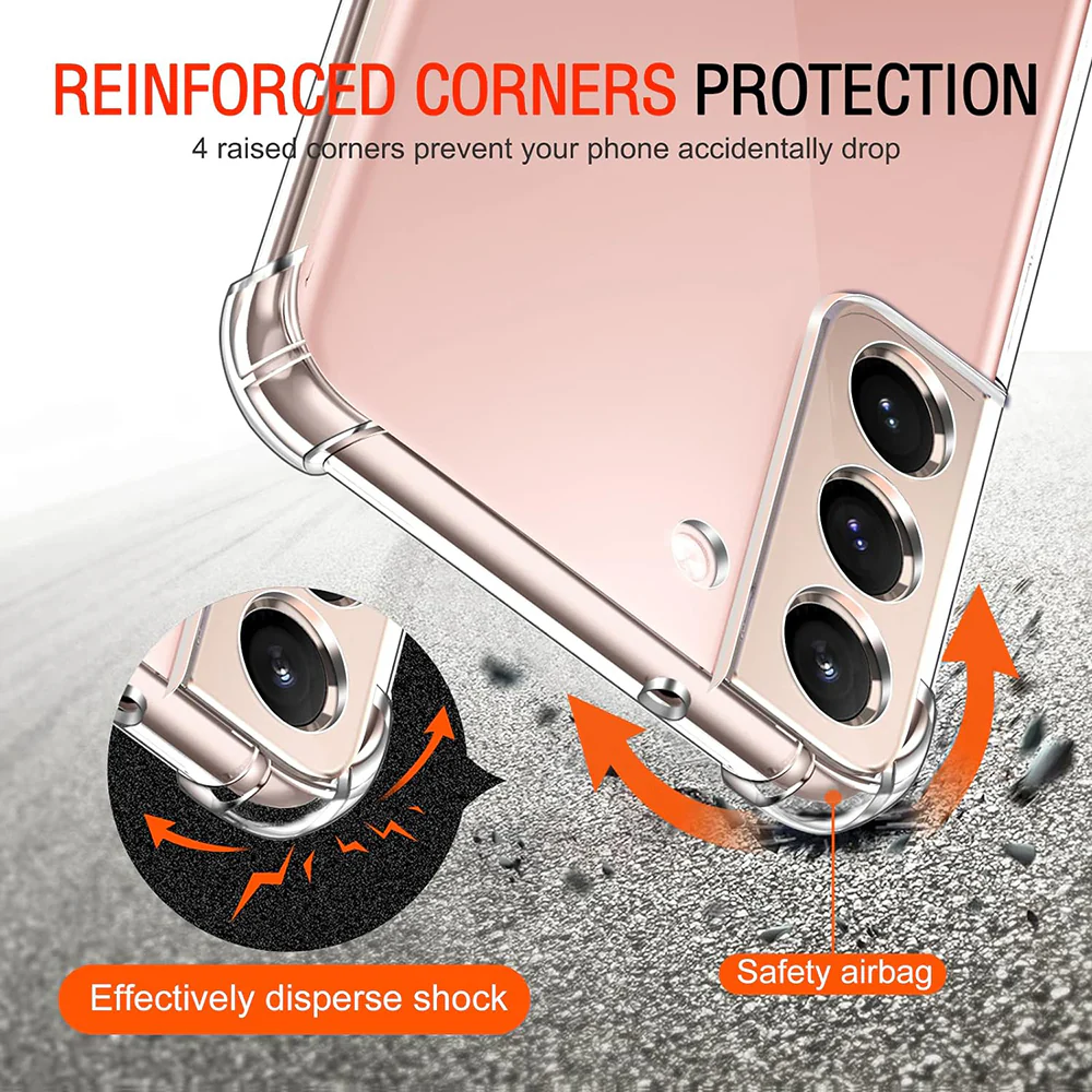 Case for Samsung Galaxy S22 5G S901, Techsuit, Shockproof Clear, Transparent - Image 5