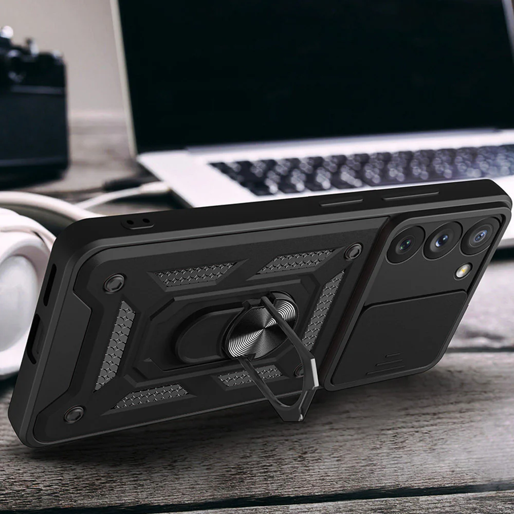 Case for Samsung Galaxy S22 Ultra 5G S908, Techsuit, CamShield, Black - Image 7