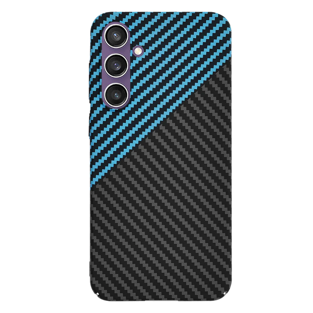 Case for Samsung Galaxy S23 FE S711, Techsuit, Carbonite FiberShell, Black Blue - Image 3