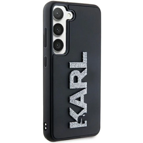 Case for Samsung Galaxy S23+ S916, Karl Lagerfeld, 3D Rubber Glitter Logo, Black - Image 4