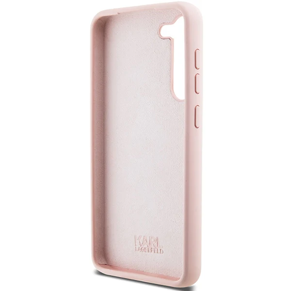 Case for Samsung Galaxy S23+ S916, Karl Lagerfeld, Silicone Choupette Metal, Pink - Image 4