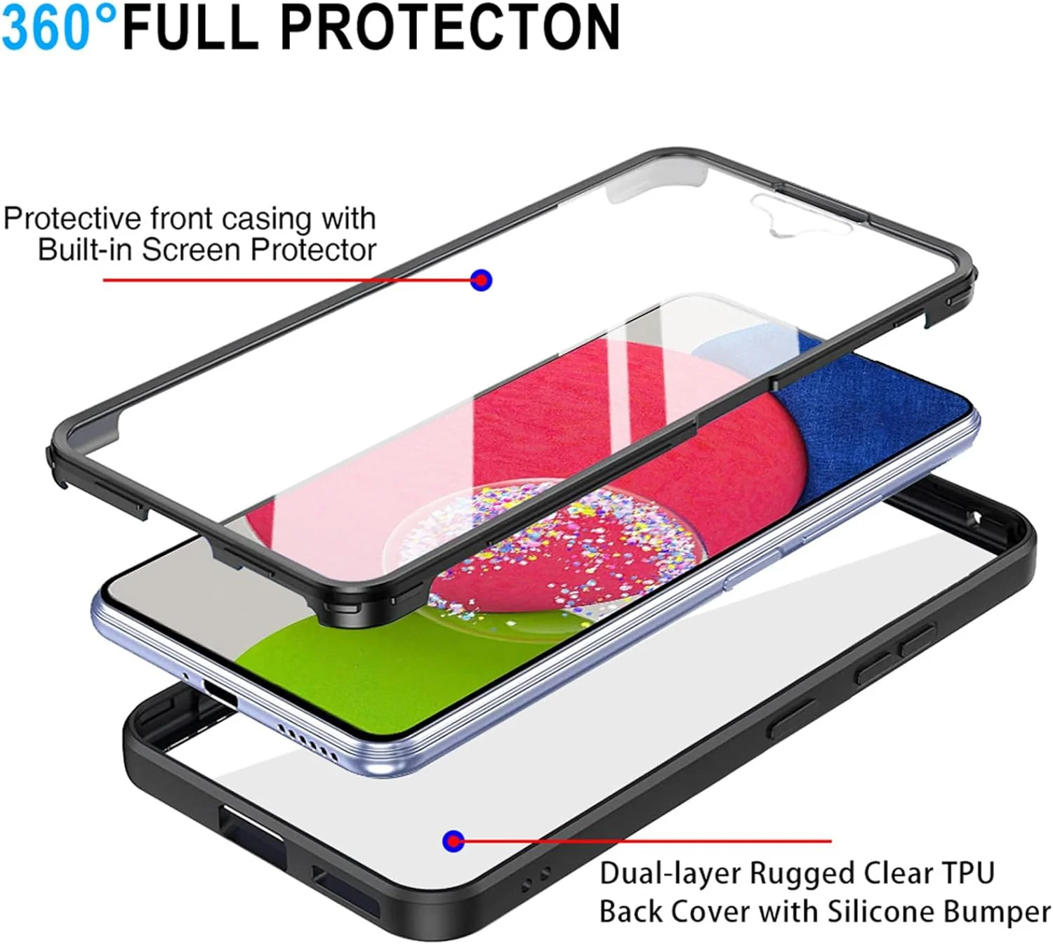 Case for Samsung Galaxy S23+ S916, Techsuit, ColorVerse 360, Blue - Image 3