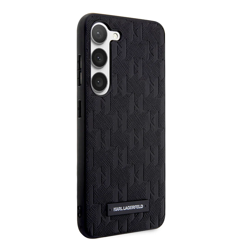 Case for Samsung Galaxy S23 S911, Karl Lagerfeld, Saffiano Monogram Metal Logo, Black - Image 4