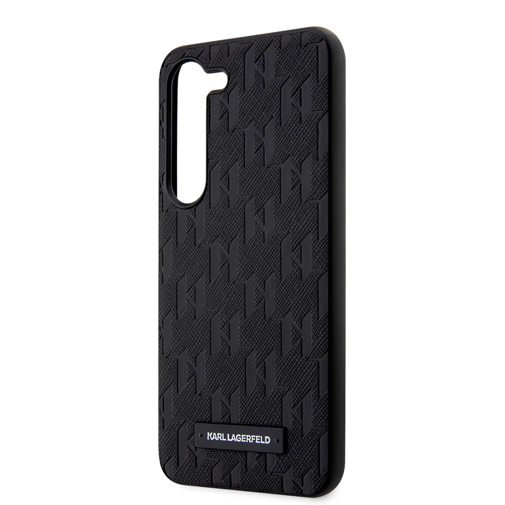 Case for Samsung Galaxy S23 S911, Karl Lagerfeld, Saffiano Monogram Metal Logo, Black - Image 5