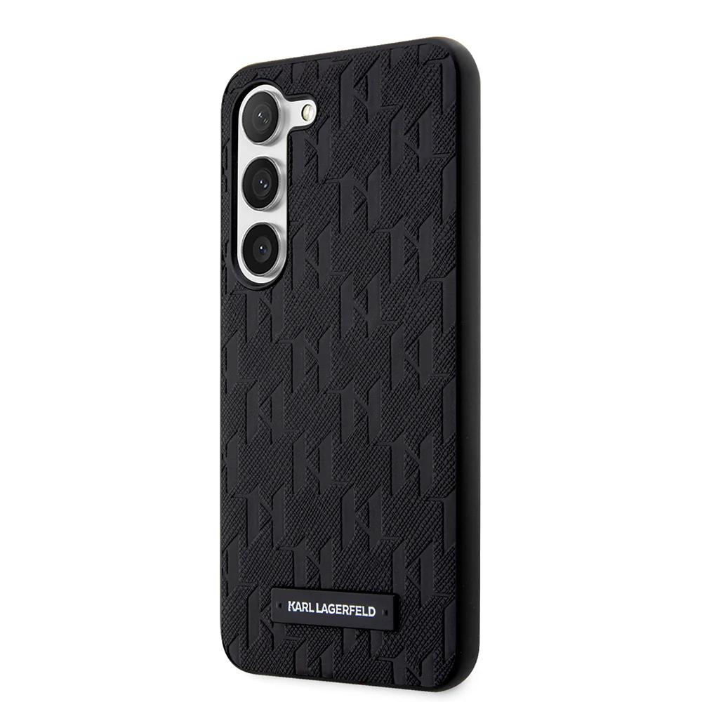 Case for Samsung Galaxy S23 S911, Karl Lagerfeld, Saffiano Monogram Metal Logo, Black - Image 6
