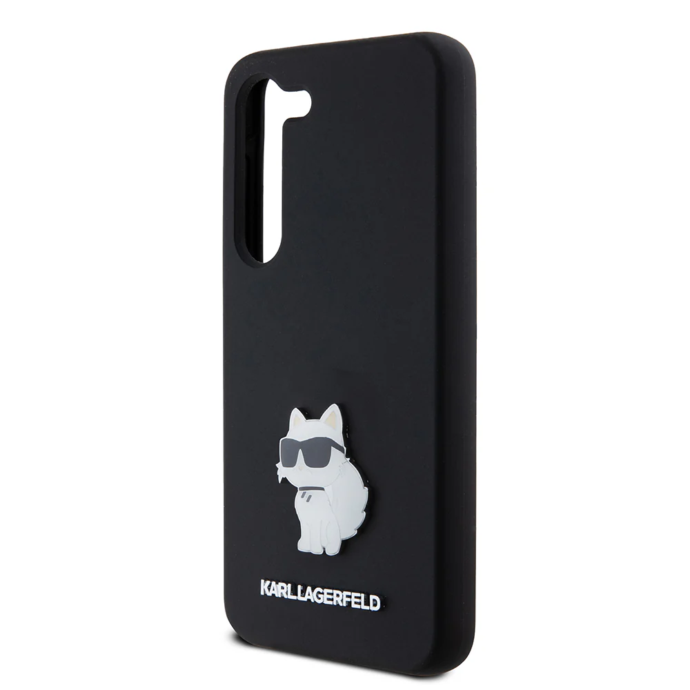 Case for Samsung Galaxy S23 S911, Karl Lagerfeld, Silicone Choupette Metal, Black - Image 6