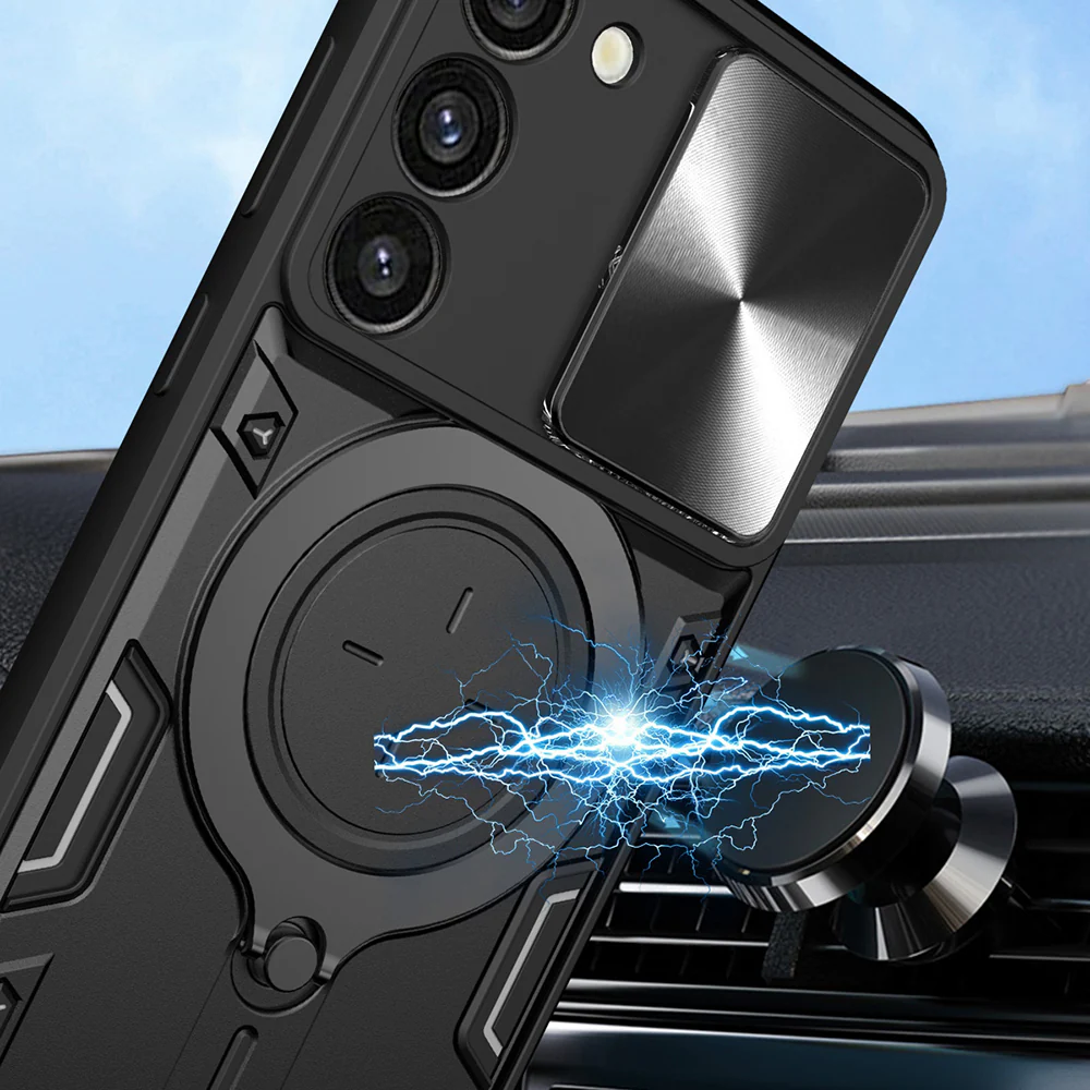 Case for Samsung Galaxy S23 S911, Techsuit, CamGuard Pro, Black - Image 3