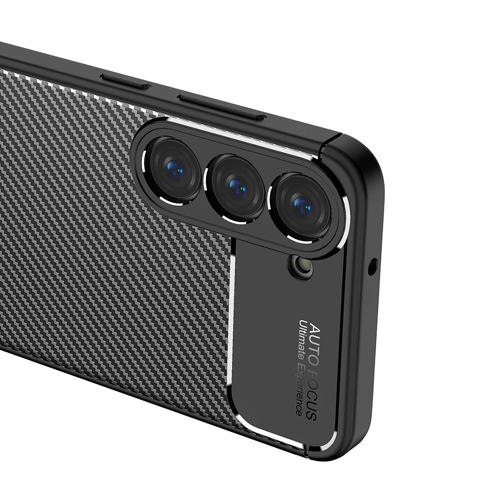 Case for Samsung Galaxy S23 S911, Techsuit, CarbonFiber, Black - Image 2