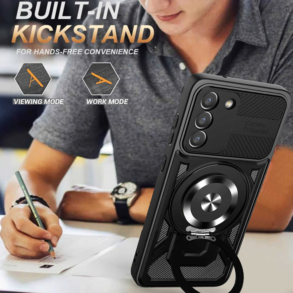 Case for Samsung Galaxy S23 S911, Techsuit, RuggedCam, Black - Image 3