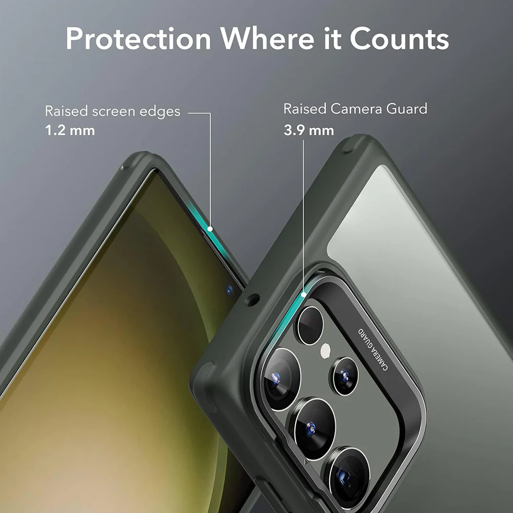 Case for Samsung Galaxy S23 Ultra S918, ESR, Classic Kickstand, Transparent Green - Image 7